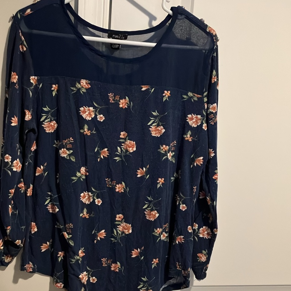 Rue21 Floral Dress Shirts (2 Lot Bundle) - Picture 2 of 12
